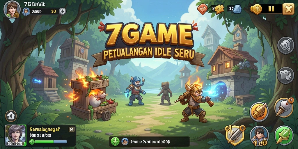 Tampilan gameplay menarik dari 7GAME, dengan elemen Idle yang seru.