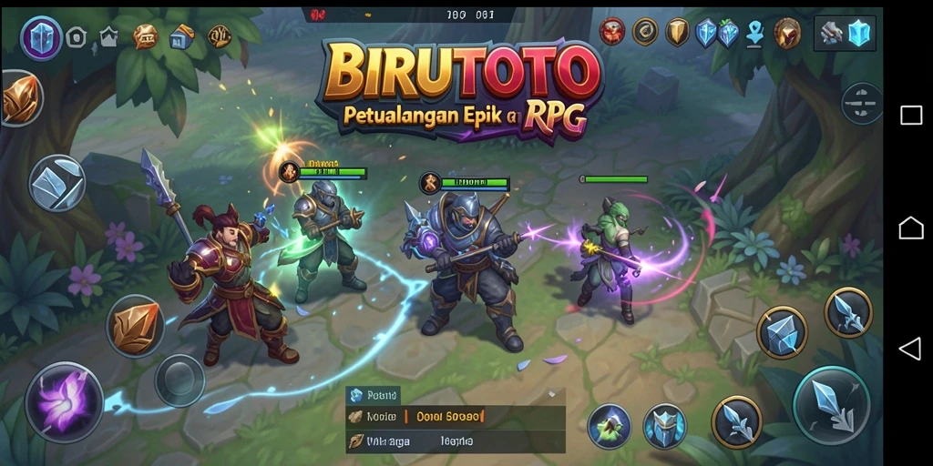 Gamer sedang bertarung melawan monster di BIRUTOTO.