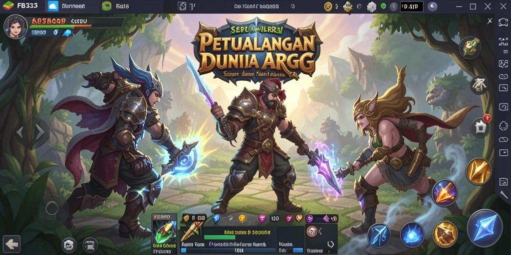 Tampilan seru dari pertempuran dalam gameplay ARPG FB333.