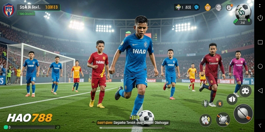 Tampilan gameplay HAO788 yang menakjubkan saat pertandingan sepak bola.