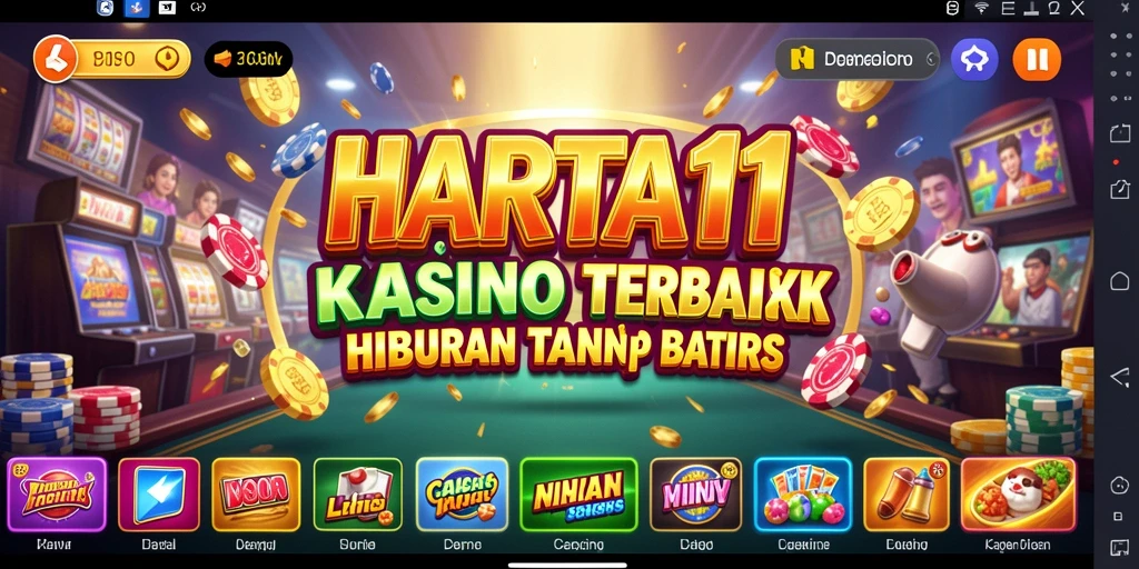 Tampilan gameplay kasino HARTA11 yang menakjubkan dan interaktif.