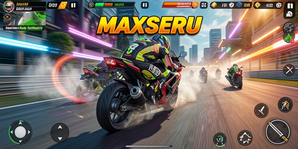 Tampilan gameplay <strong>MAXSERU</strong> yang penuh aksi dan menegangkan.