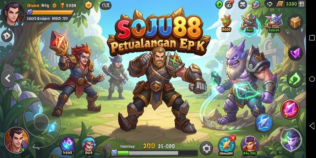 Tampilan screenshot SOJU88 menampilkan aksi seru dalam permainan RPG.