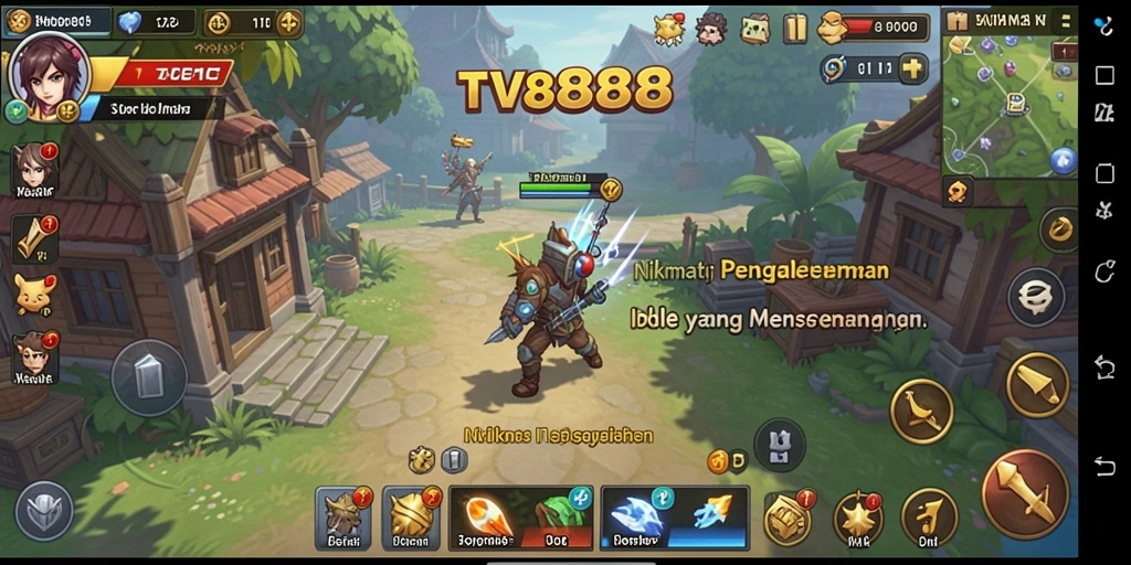 Tampilan gameplay TV888 yang penuh warna dan menarik.