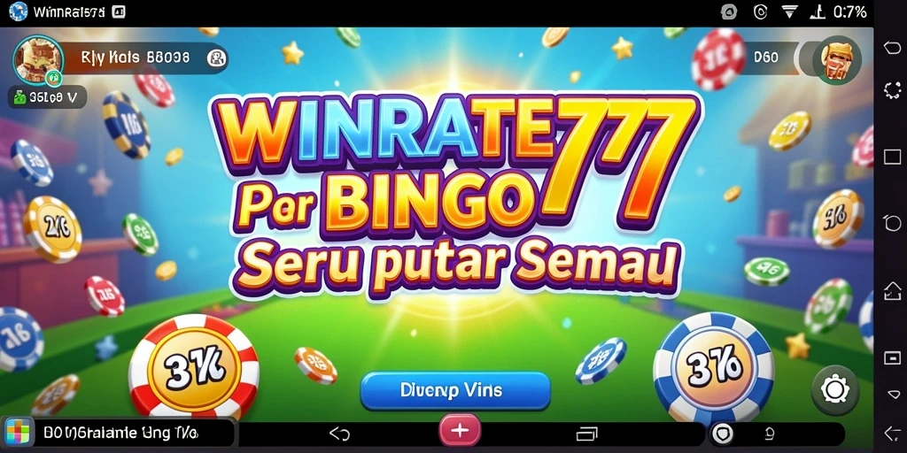 Screenshot gameplay WINRATE777 menampilkan aksi seru permainan Bingo.